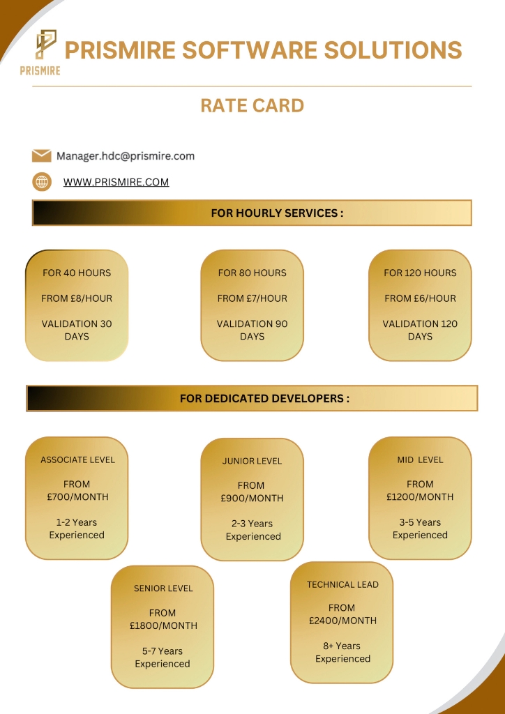 Rate card